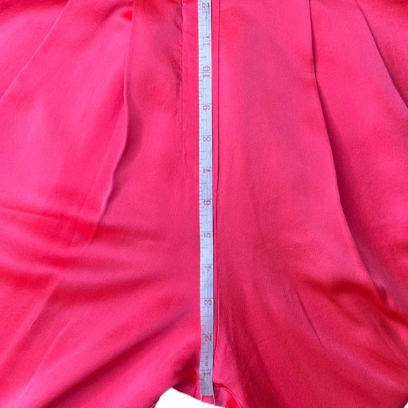 forte_forte Bright Pink Granadine Silk Cropped Pants - Picture 6 of 12